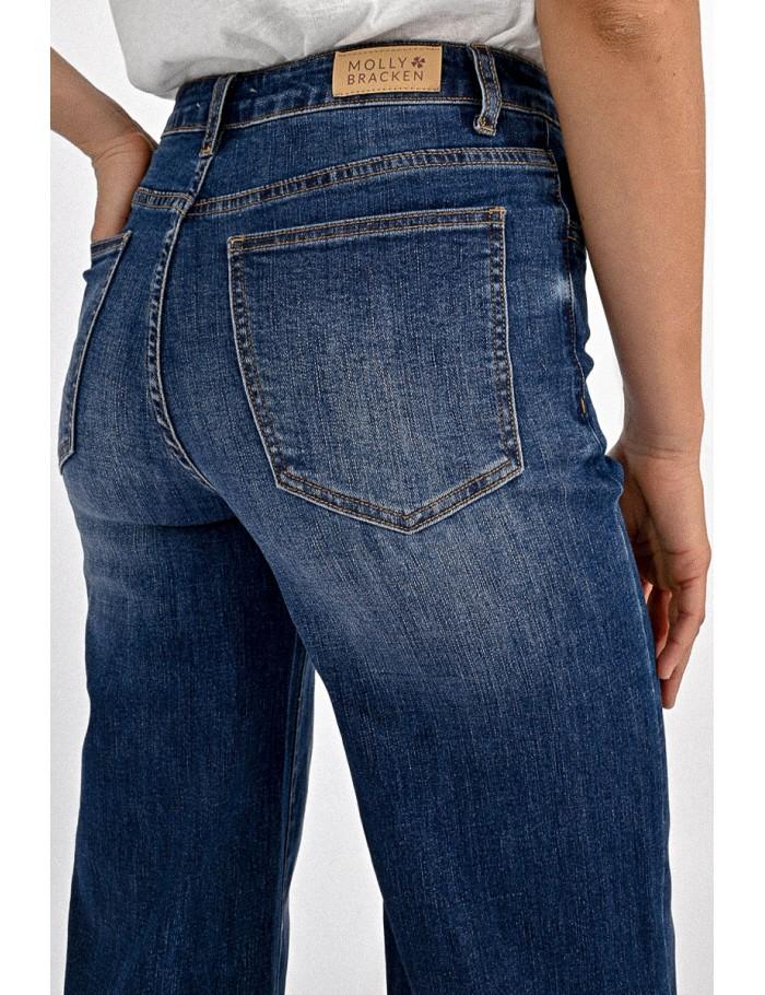 Lili Sidonio X Molly Bracken Jeans Large à La Taille Haute BRUT DENIM