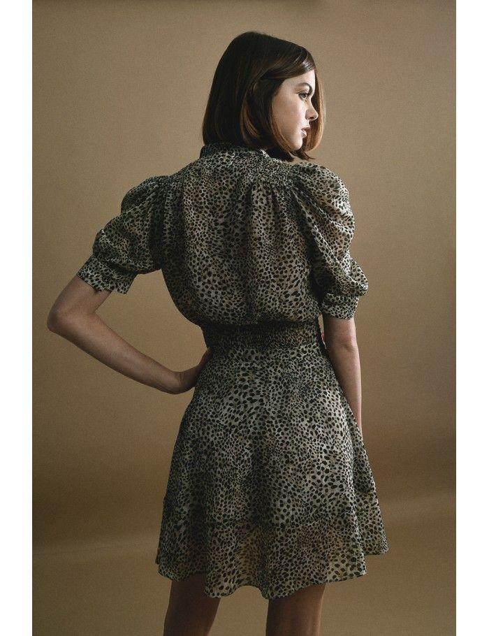 Lili Sidonio X Molly Bracken Jupe Courte à Motif KHAKI ST BARTH