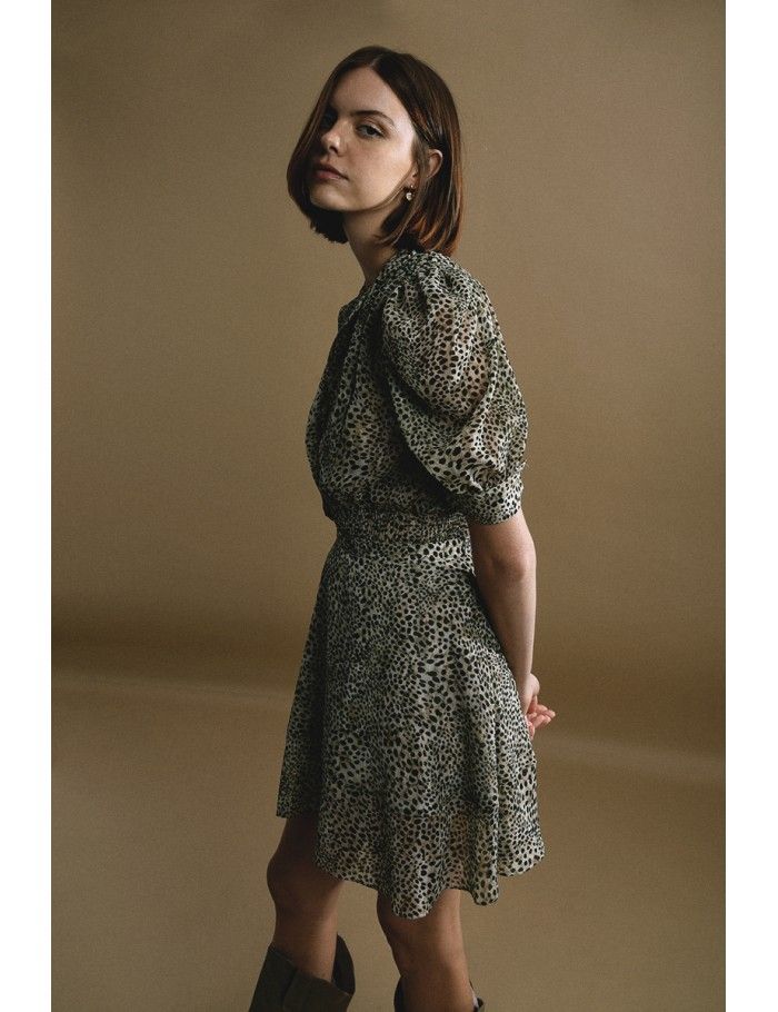 Lili Sidonio X Molly Bracken Jupe Courte à Motif KHAKI ST BARTH