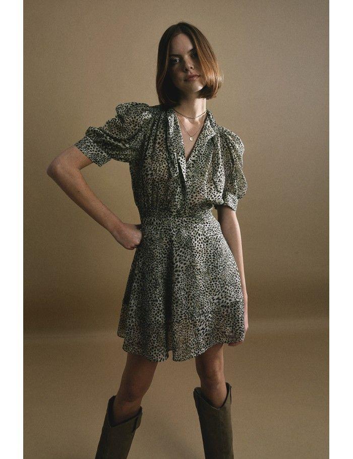 Lili Sidonio X Molly Bracken Jupe Courte à Motif KHAKI ST BARTH