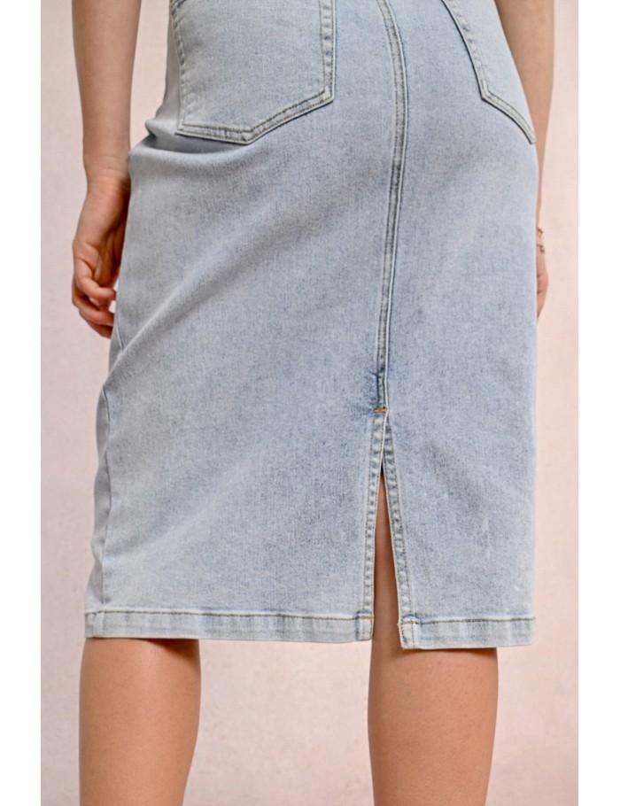 Lili Sidonio X Molly Bracken Jupe En Jean LIGHT BLUE DENIM