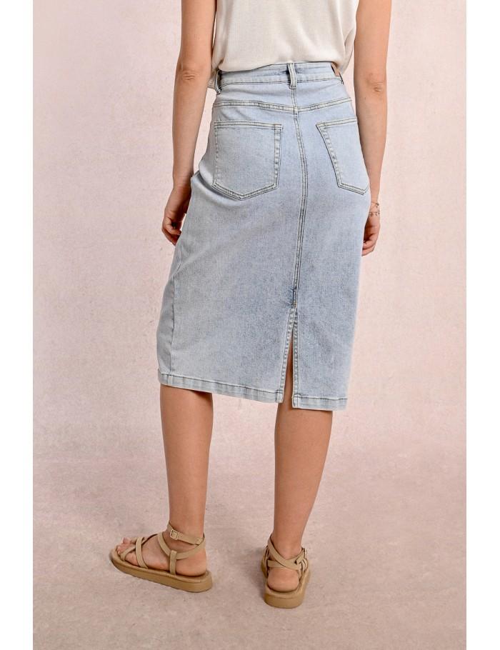 Lili Sidonio X Molly Bracken Jupe En Jean LIGHT BLUE DENIM