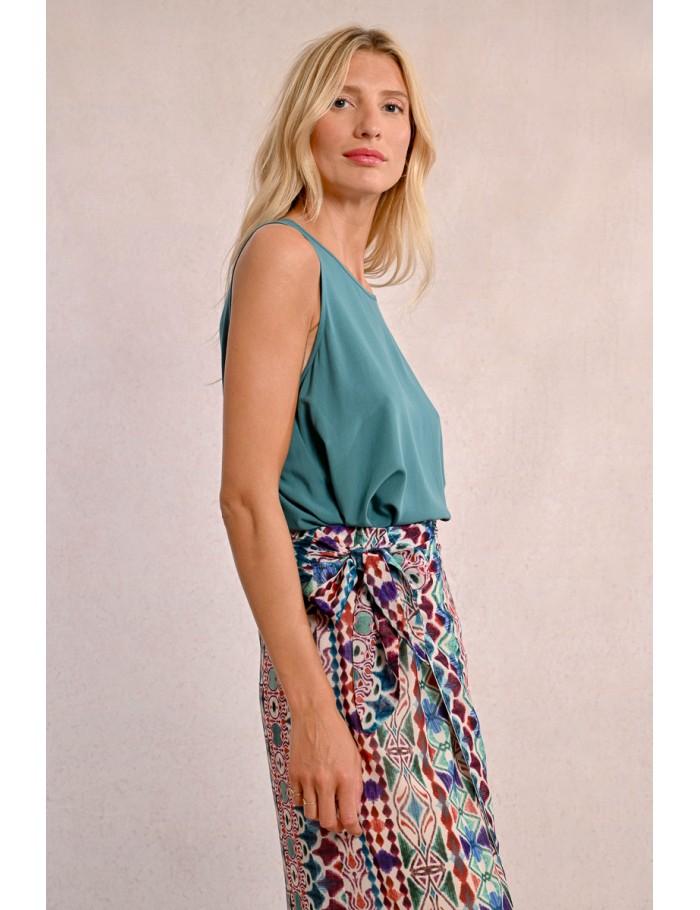 Lili Sidonio X Molly Bracken Jupe Longue Portefeuille Imprimée MULTICO ELEA