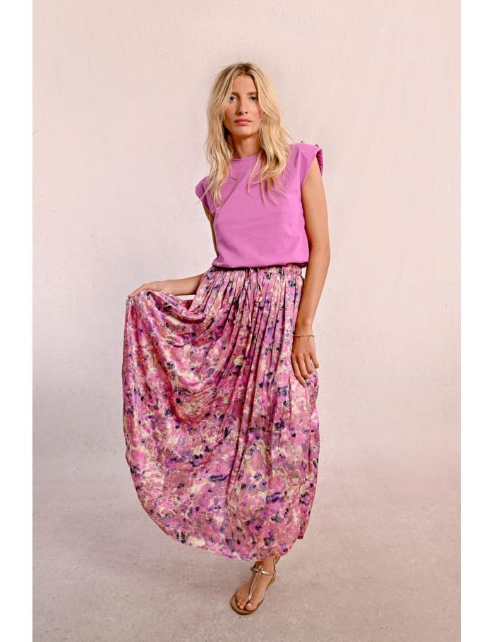 Lili Sidonio X Molly Bracken Jupe Plissée Et Imprimée PINK CELESTE