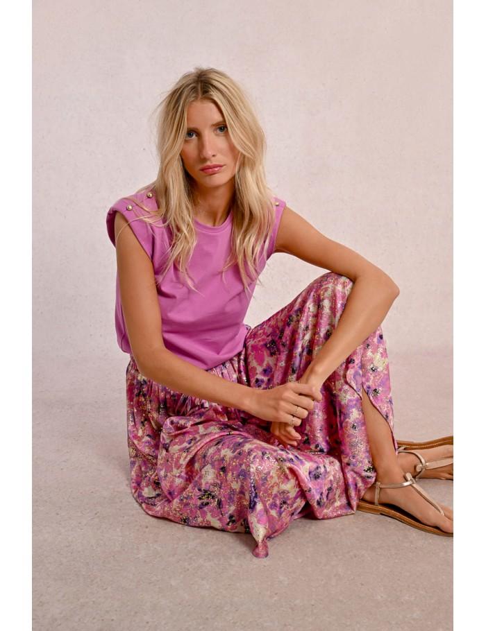 Lili Sidonio X Molly Bracken Jupe Plissée Et Imprimée PINK CELESTE
