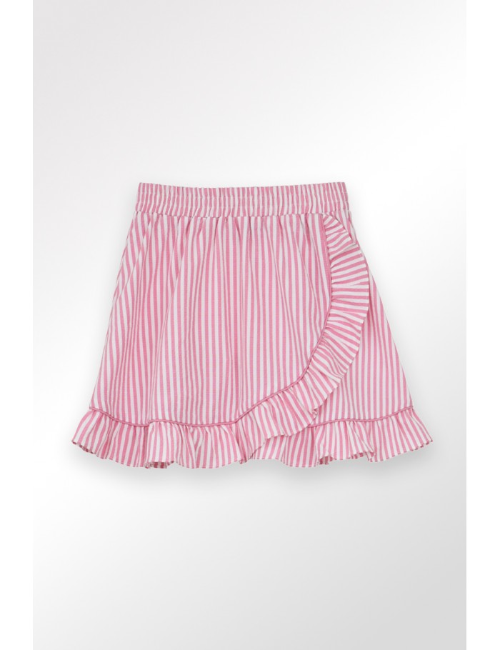 Lili Sidonio X Molly Bracken Jupe Rayée à Volants PINK