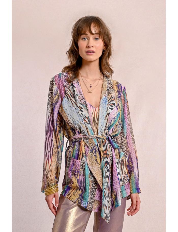 Lili Sidonio X Molly Bracken Kimono Manches Longues à Imprimé MULTICO PAOLA