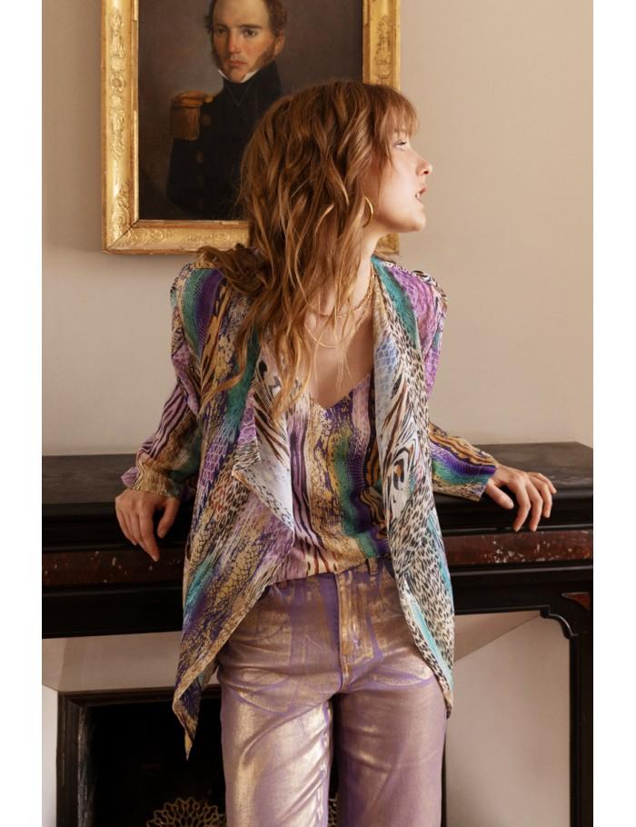 lili sidonio x molly bracken Kimono manches longues à imprimé MULTICO PAOLA