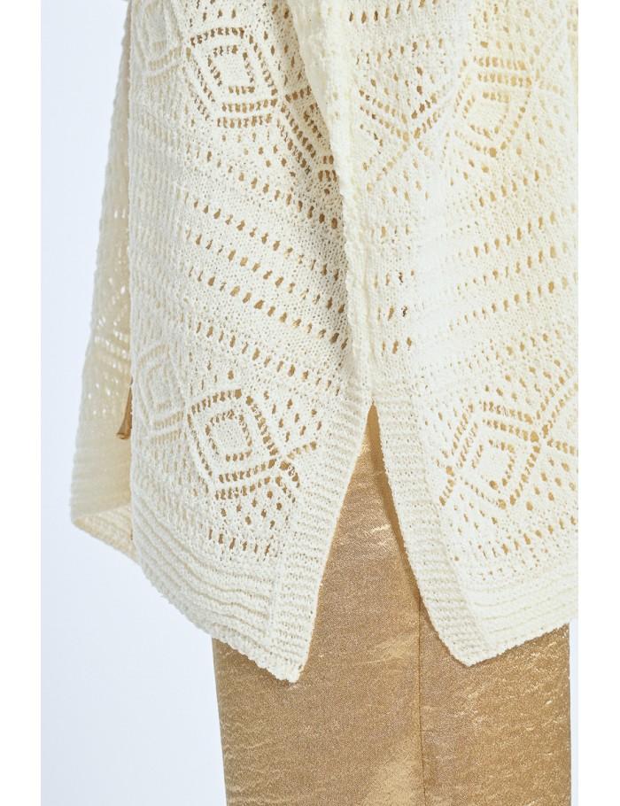 Lili Sidonio X Molly Bracken Kimono Ouvert En Crochet BROWN