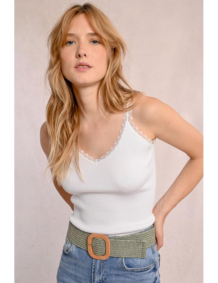 Lili Sidonio X Molly Bracken Large Ceinture Tressée à Boucle BEIGE