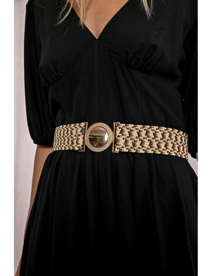 Lili Sidonio X Molly Bracken Large Ceinture Tressée à Clipser BEIGE