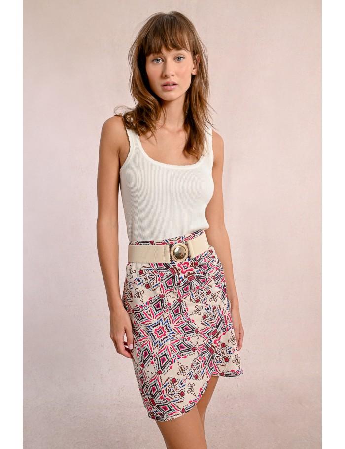 lili sidonio x molly bracken Large ceinture tressée à clipser COBALT BLUE