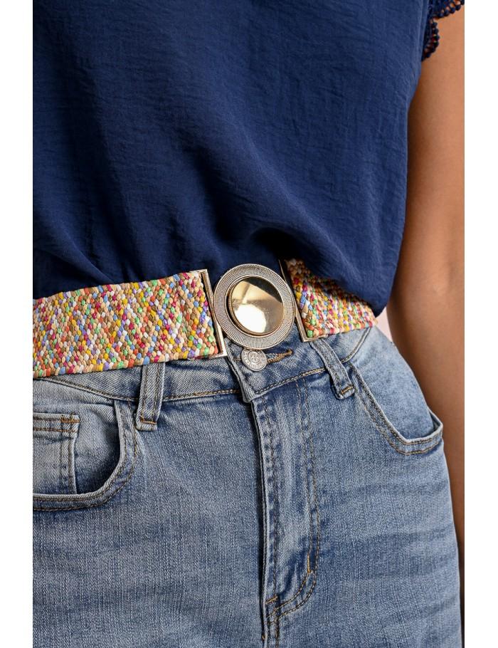 Lili Sidonio X Molly Bracken Large Ceinture Tressée à Clipser MULTICOLOUR