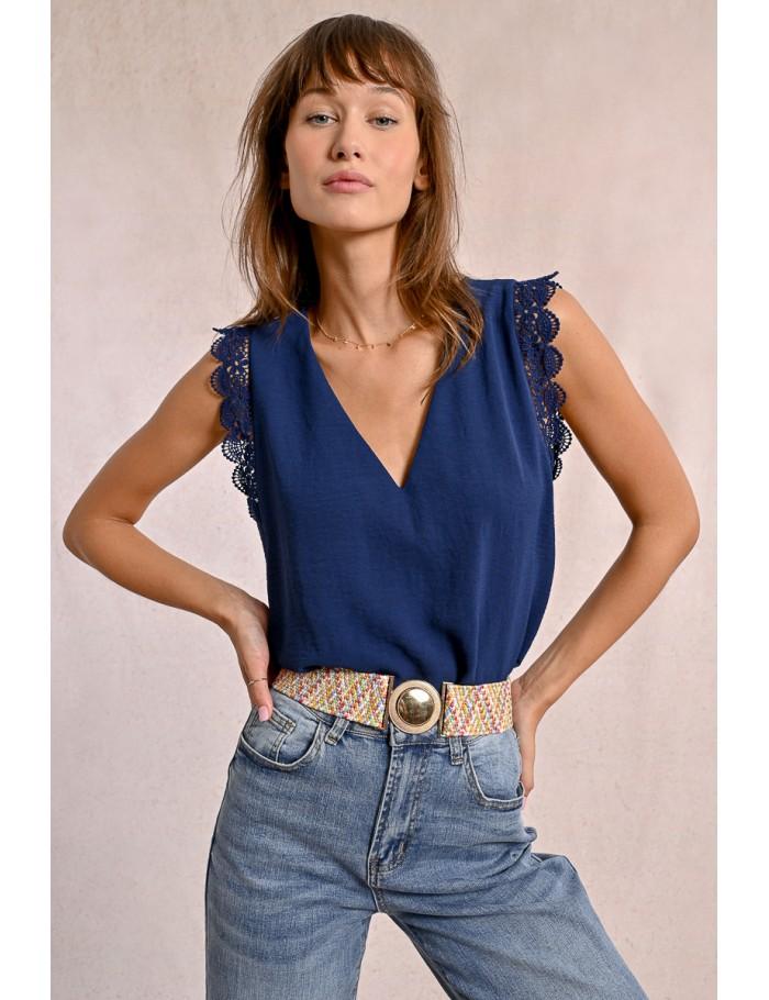 lili sidonio x molly bracken Large ceinture tressée à clipser MULTICOLOUR