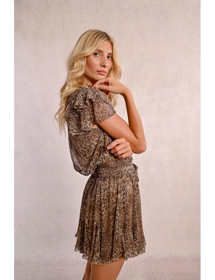 Lili Sidonio X Molly Bracken Blouse Léopard BEIGE