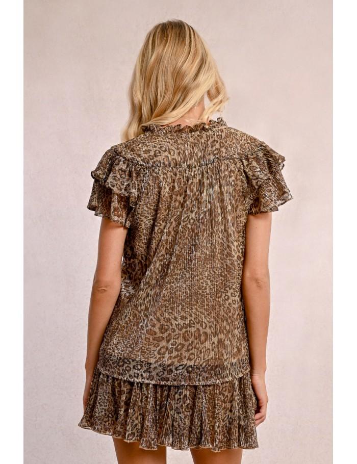 Lili Sidonio X Molly Bracken Blouse Léopard BEIGE