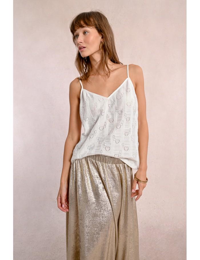 Lili Sidonio X Molly Bracken Caraco à Cœurs ÉCRU