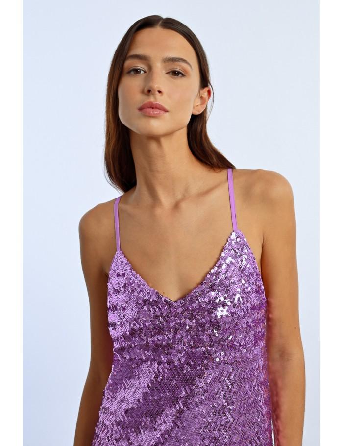 Lili Sidonio X Molly Bracken Caraco Sequins VIOLET