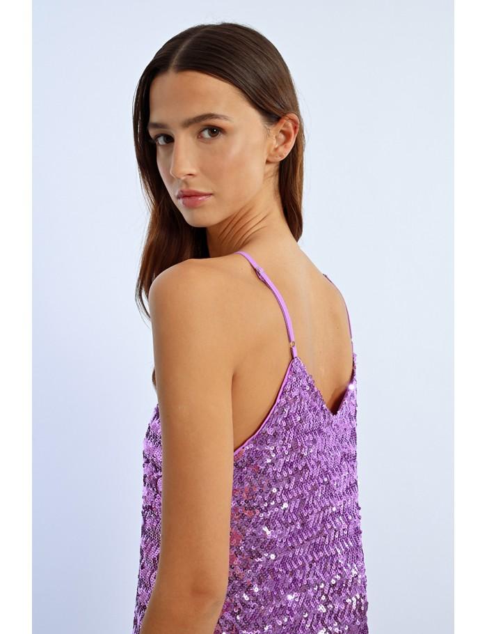 Lili Sidonio X Molly Bracken Caraco Sequins VIOLET
