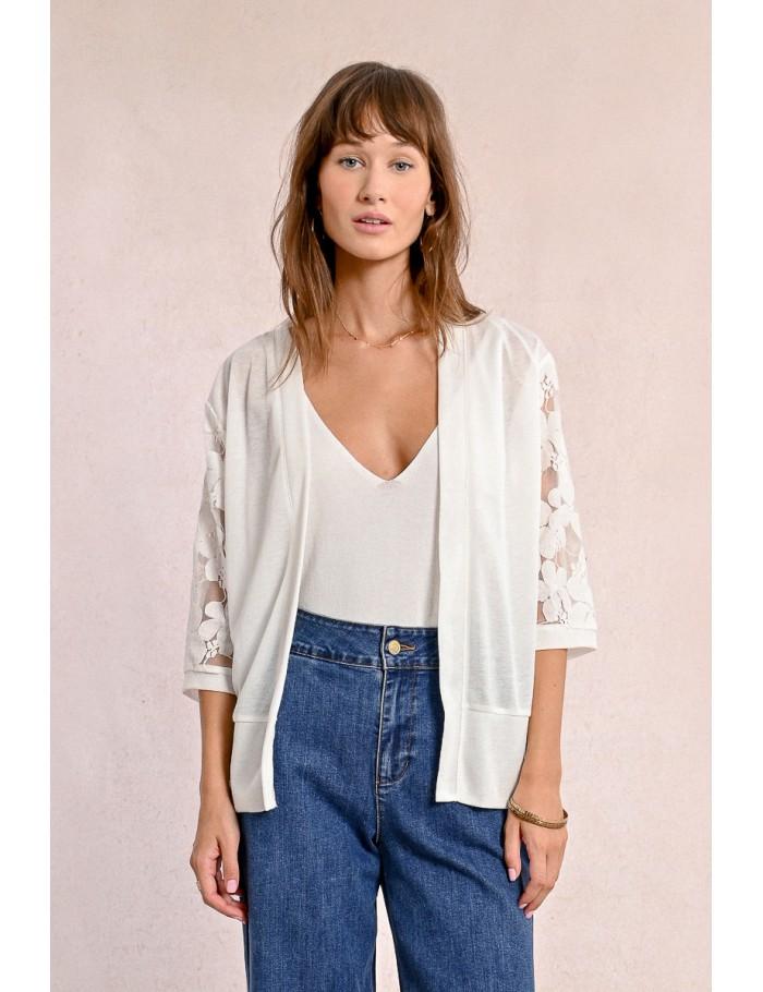 lili sidonio x molly bracken Cardigan brodé BLACK