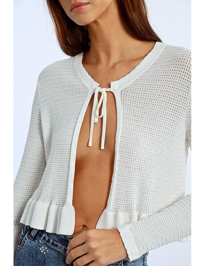 Lili Sidonio X Molly Bracken Cardigan Ouvert ÉCRU