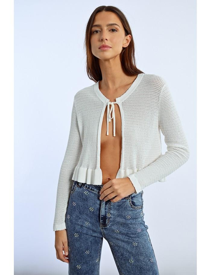 Lili Sidonio X Molly Bracken Cardigan Ouvert ÉCRU