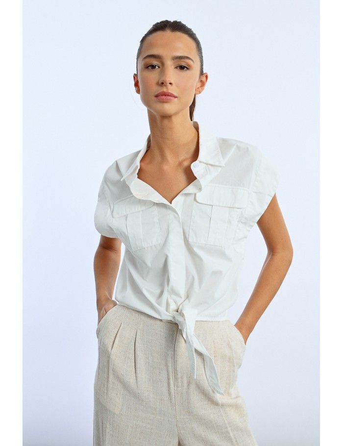 Lili Sidonio X Molly Bracken Chemise à Nouer PINK