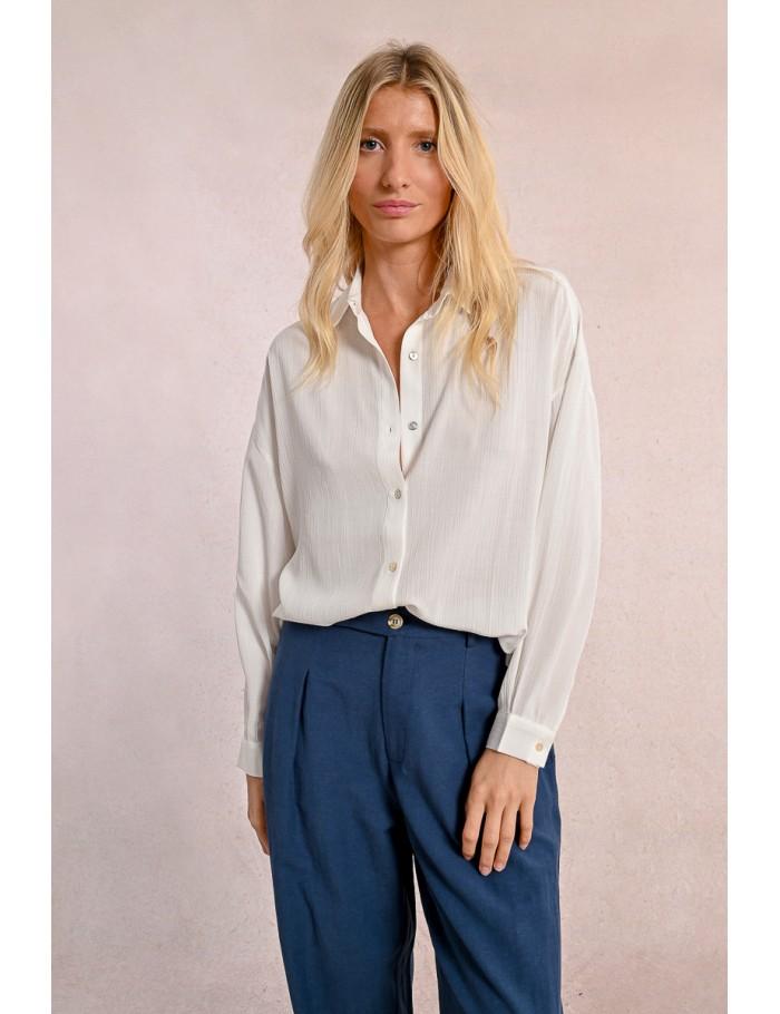 Lili Sidonio X Molly Bracken Chemise Fluide WHITE