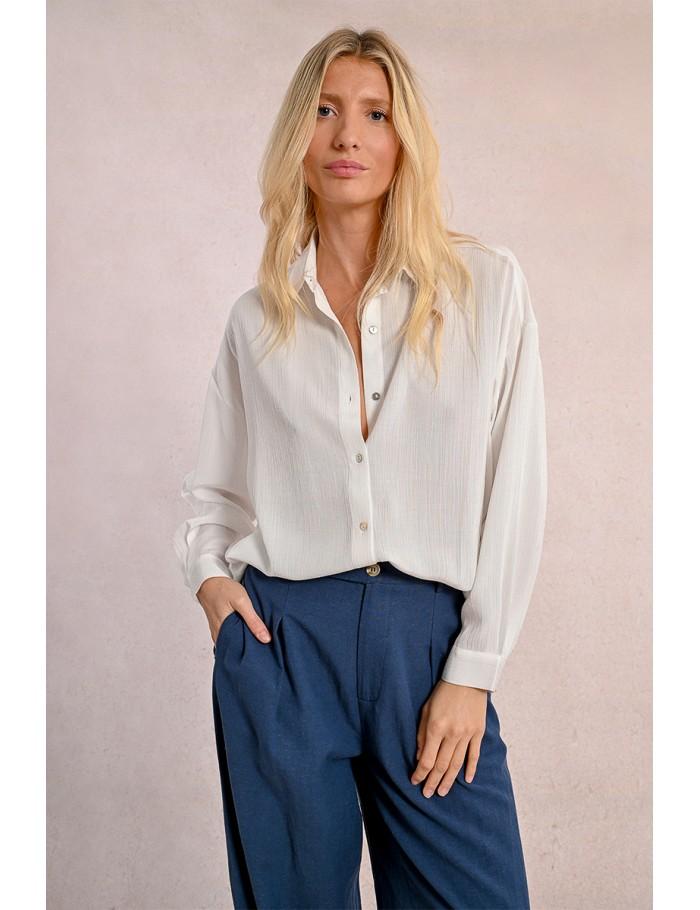Lili Sidonio X Molly Bracken Chemise Fluide WHITE