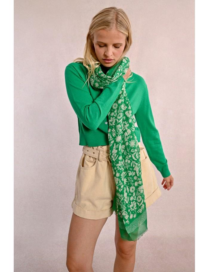 Lili Sidonio X Molly Bracken Foulard Floral VERT