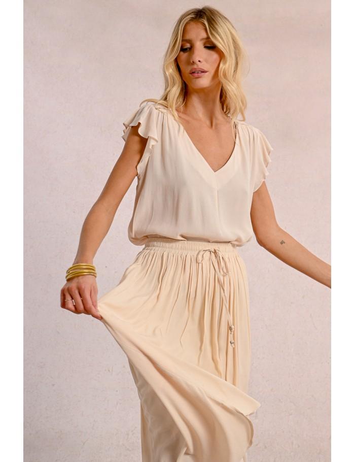 Lili Sidonio X Molly Bracken Jupe Plissée CRÈME