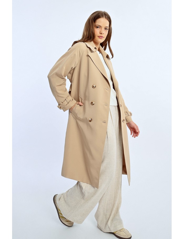 Lili Sidonio X Molly Bracken Long Trench BEIGE