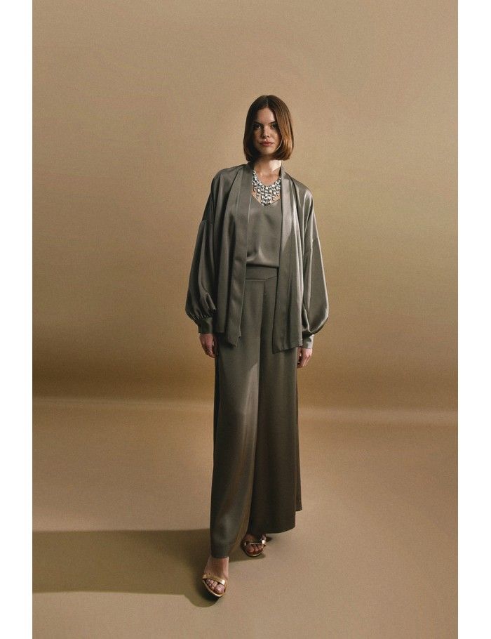 Lili Sidonio X Molly Bracken Pantalon Palazzo KAKI