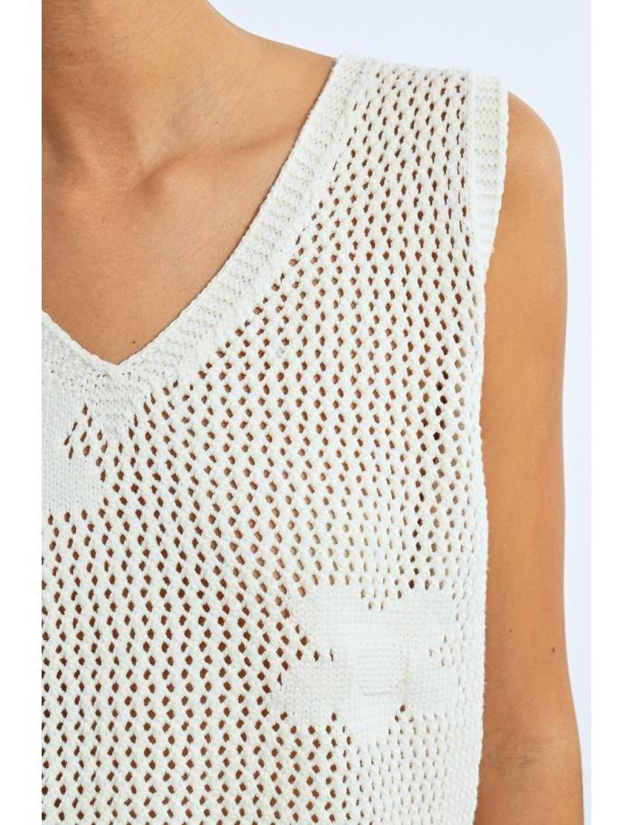 Lili Sidonio X Molly Bracken Polo En Crochet BEIGE