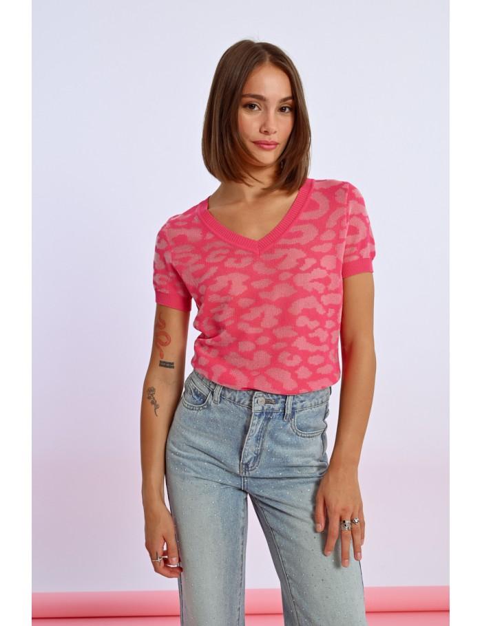 Lili Sidonio X Molly Bracken Polo Léopard FUCHSIA