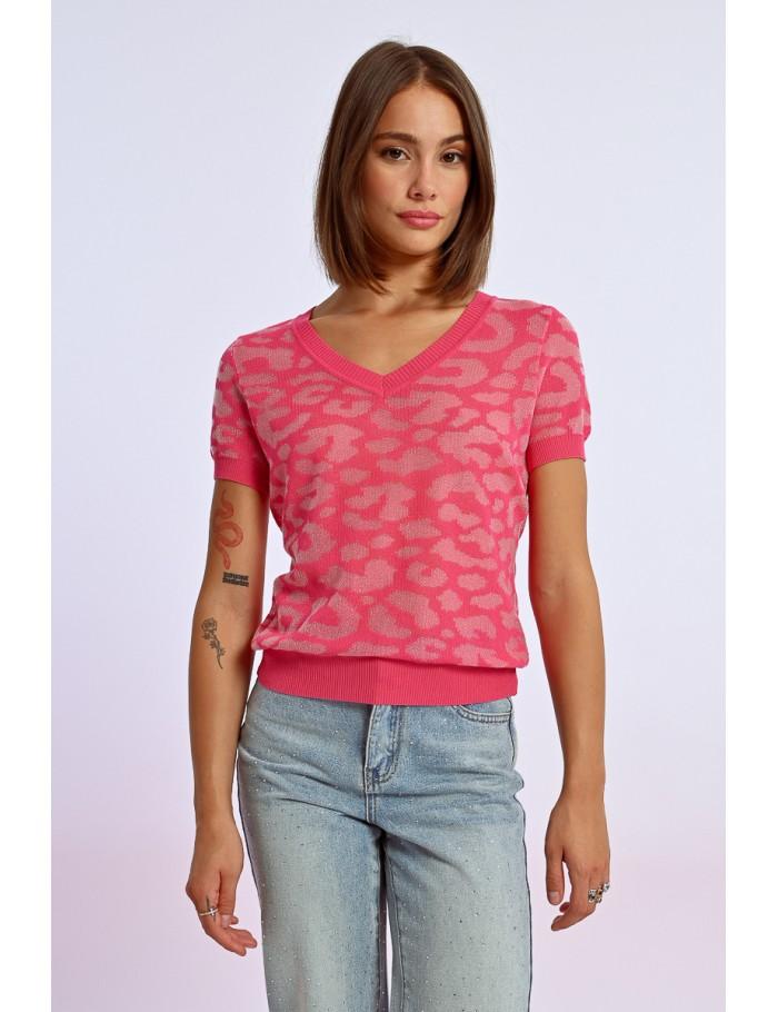 Lili Sidonio X Molly Bracken Polo Léopard FUCHSIA