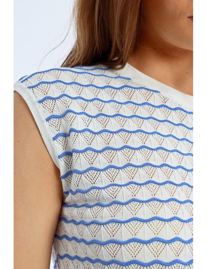 Lili Sidonio X Molly Bracken Polo Rayé ÉCRU