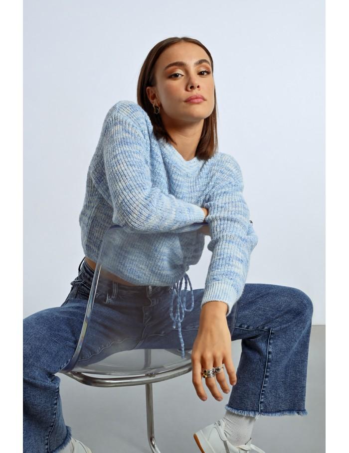 Lili Sidonio X Molly Bracken Pull Asymétrique BLUE