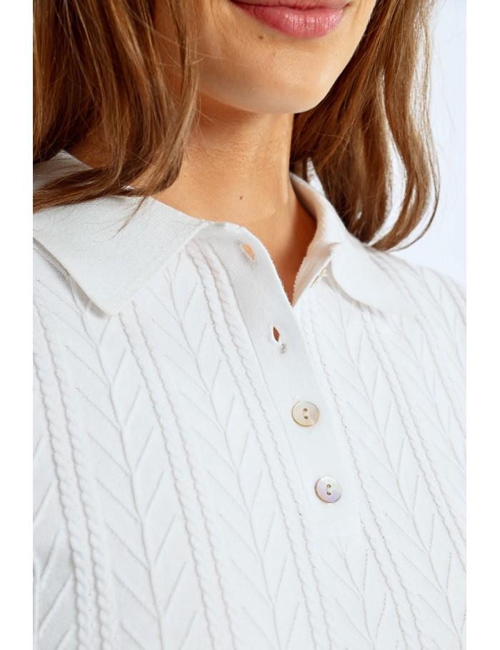 Lili Sidonio X Molly Bracken Pull Polo WHITE