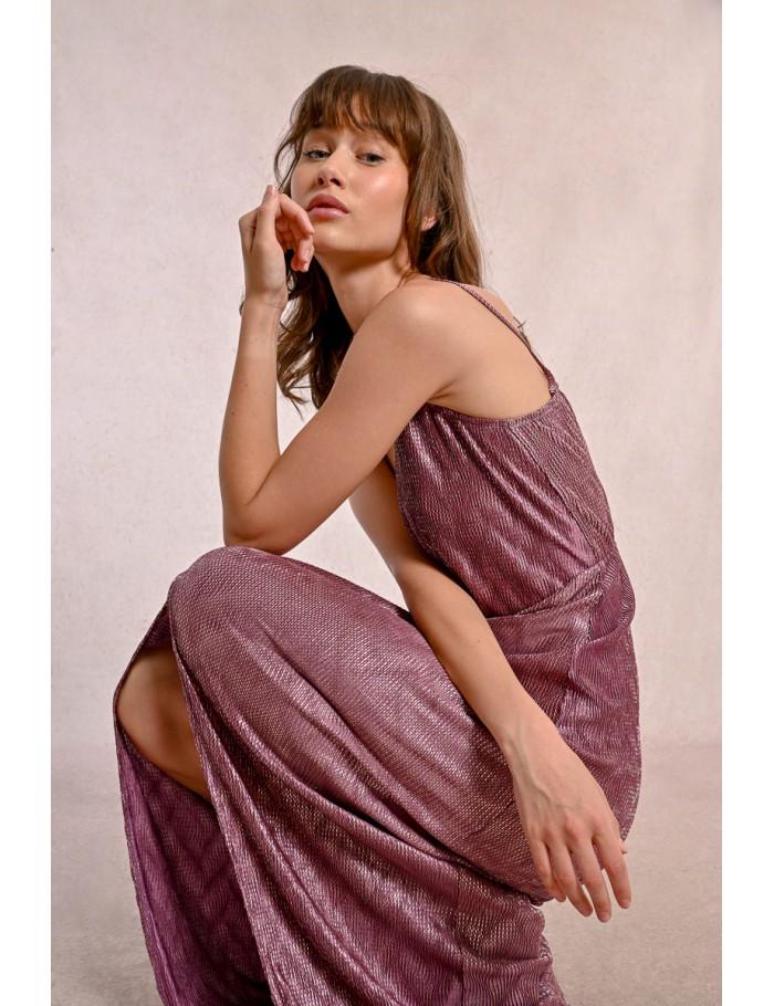 Lili Sidonio X Molly Bracken Robe Fendue DARK PINK