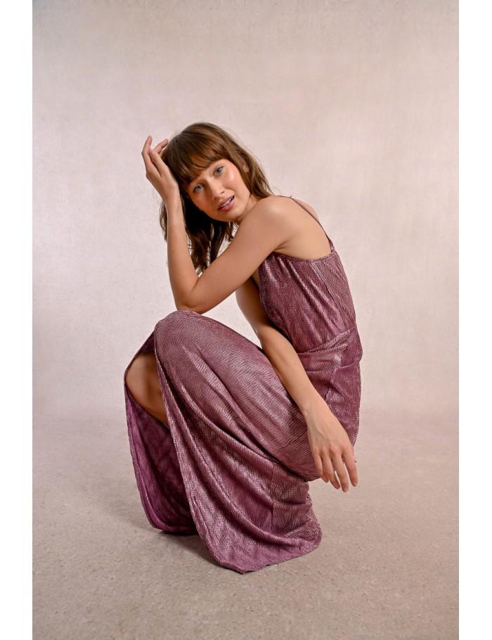 Lili Sidonio X Molly Bracken Robe Fendue DARK PINK