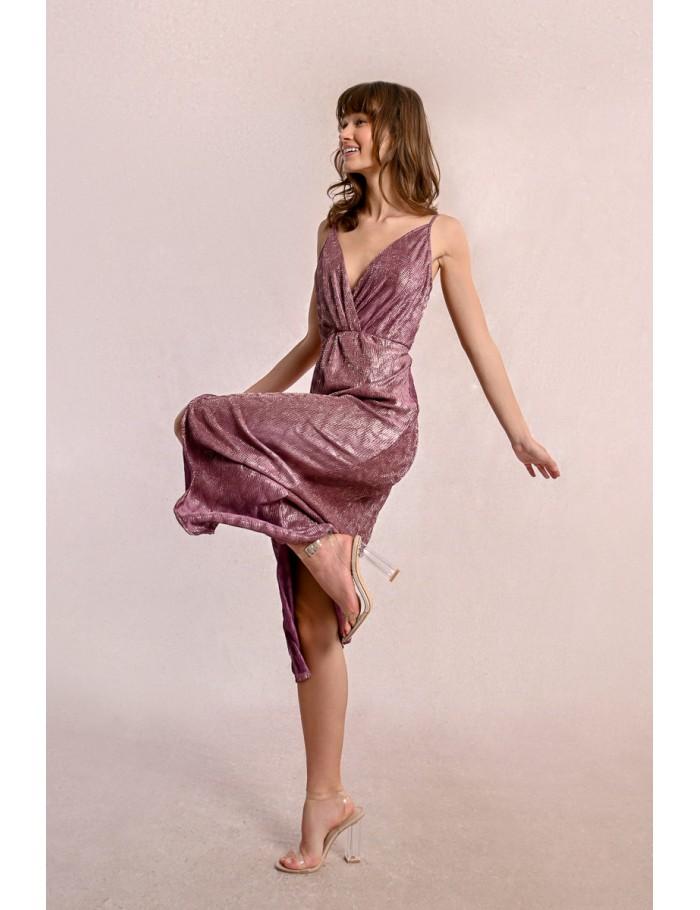 Lili Sidonio X Molly Bracken Robe Fendue DARK PINK