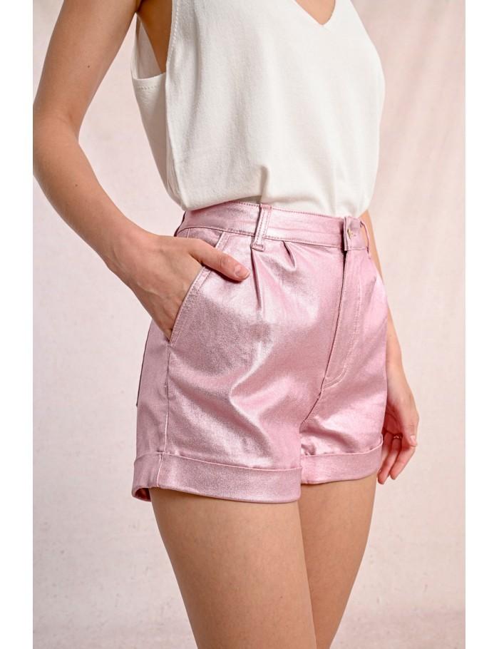 Lili Sidonio X Molly Bracken Short Enduit PINK