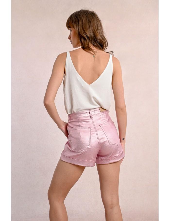 Lili Sidonio X Molly Bracken Short Enduit PINK