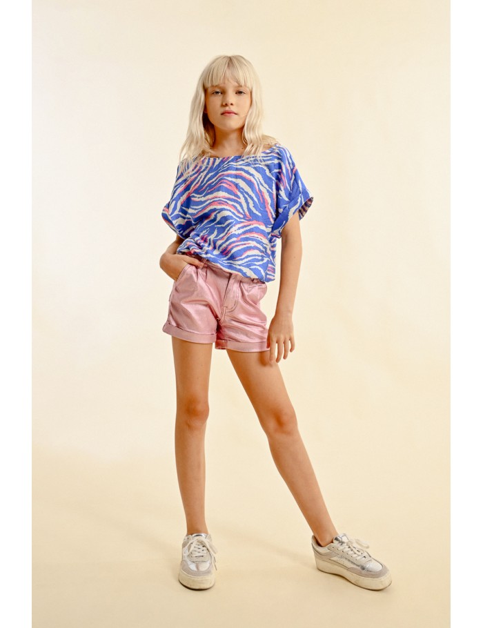 Lili Sidonio X Molly Bracken Short Métallisé PINK