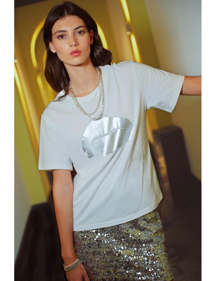 Lili Sidonio X Molly Bracken T Shirt Bouche ÉCRU