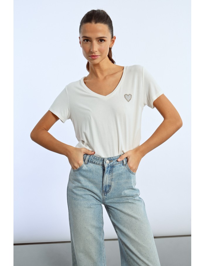 Lili Sidonio X Molly Bracken T Shirt Cœur BROWN