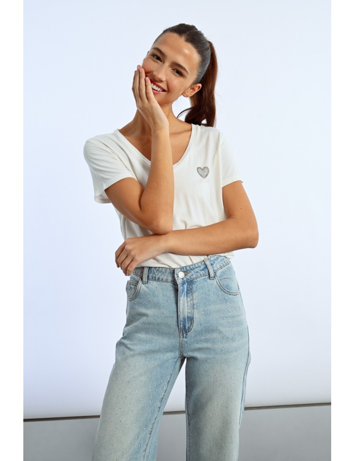 lili sidonio x molly bracken T shirt cœur BROWN lili sidonio x molly bracken T shirt cœur BROWN