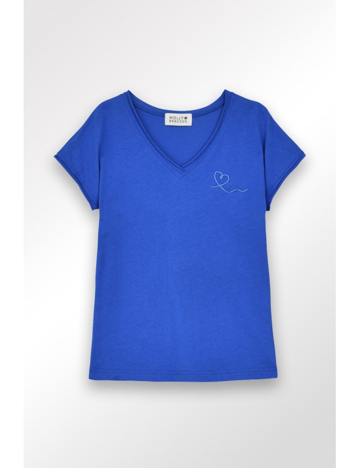 Lili Sidonio X Molly Bracken T Shirt Col V PINK