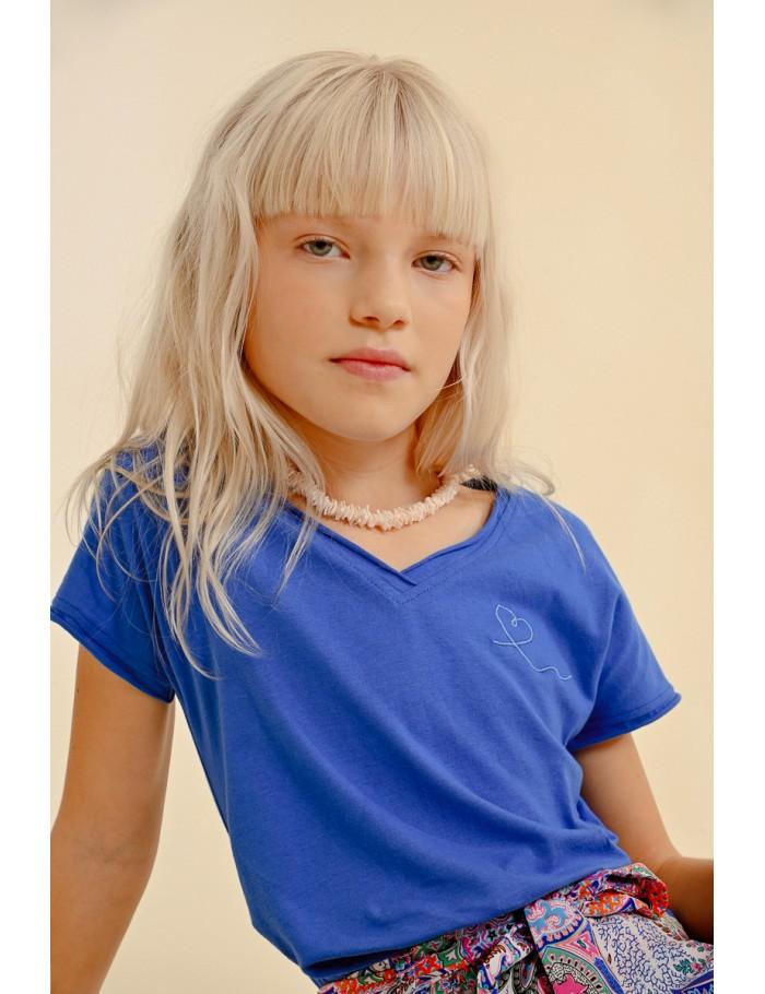 lili sidonio x molly bracken T shirt col V PINK